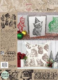 Christmas Kitties Stamp Pickin' Boots Vintage