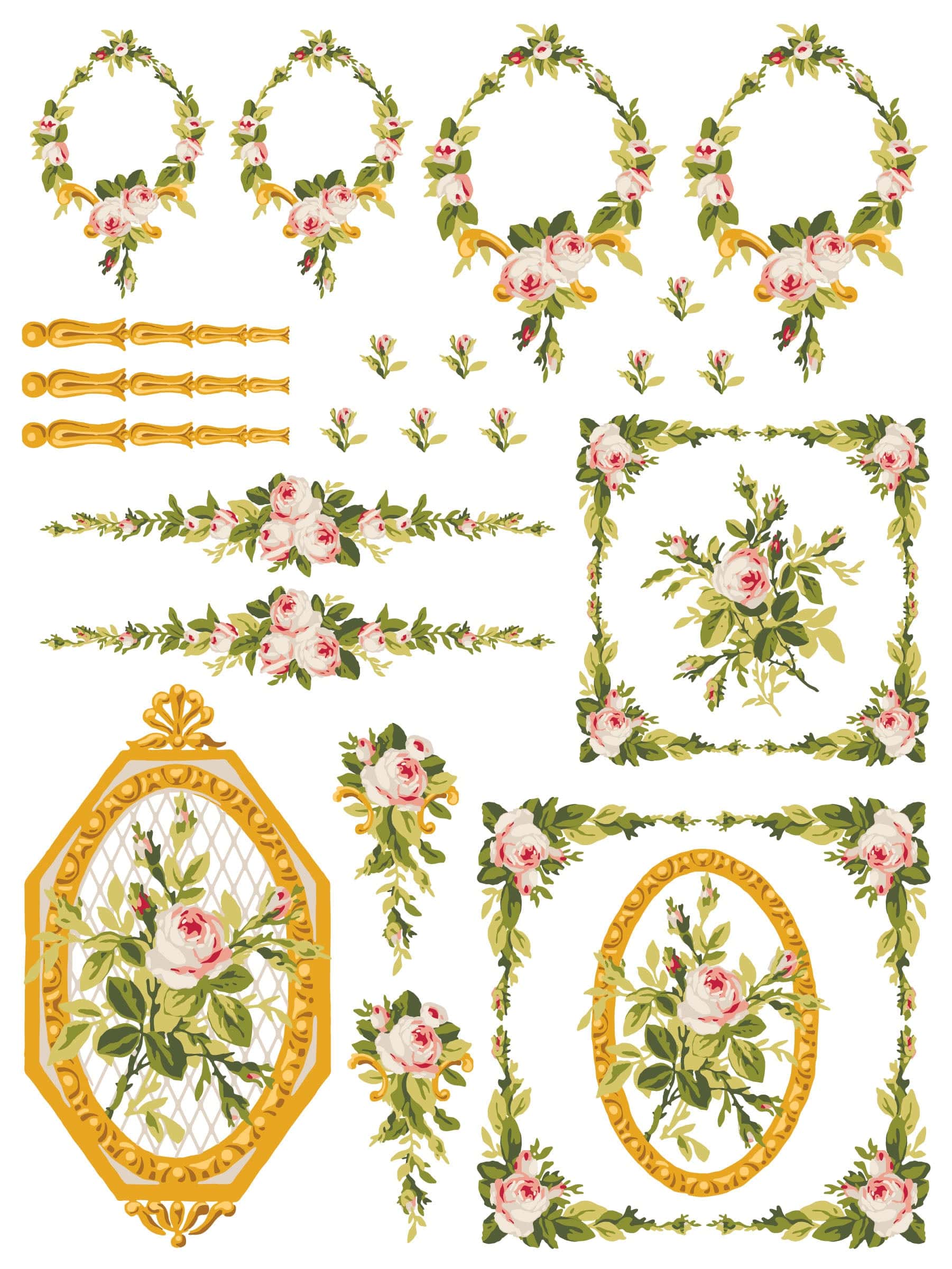 Petite Fleur Pink Paint Inlay by IOD Pickin' Boots Vintage