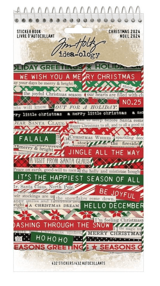 Tim Holtz Idea-ology Sticker Book Christmas 2024 Pickin' Boots Vintage